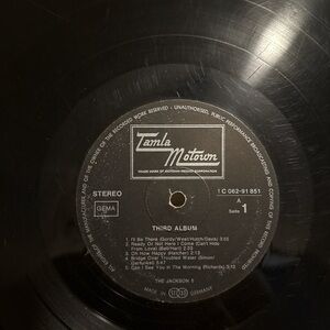 The Jackson 5-Third Album Vinyl Record-Made in Germany